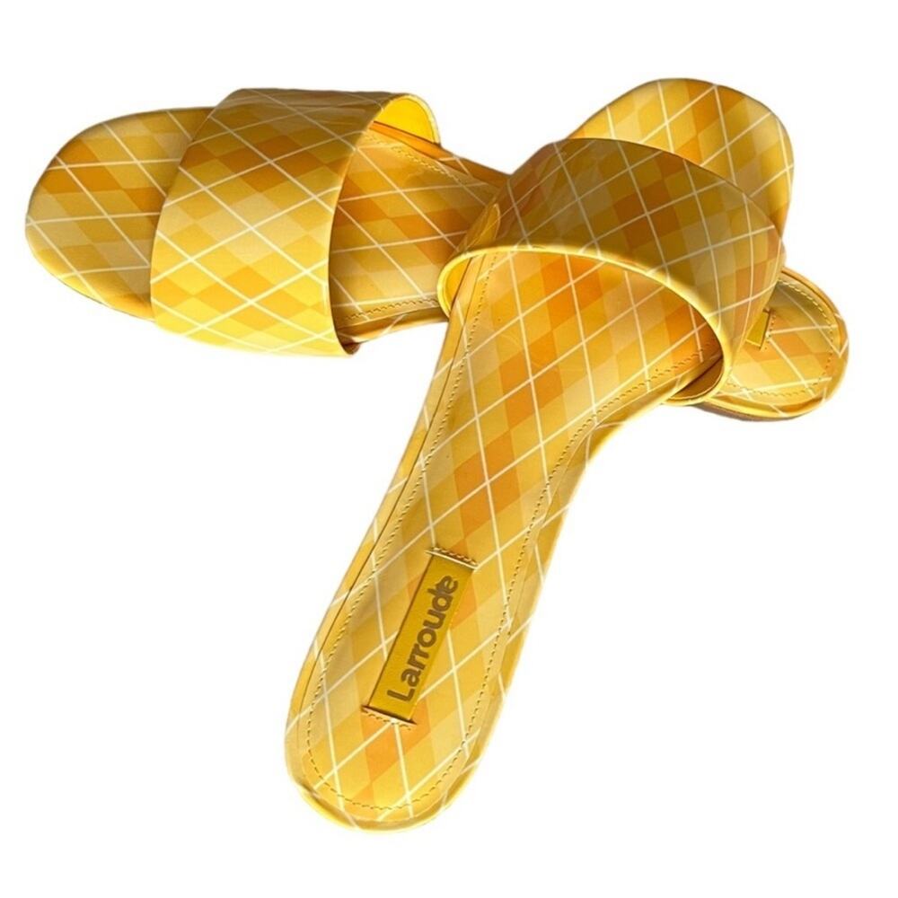 Larroude Yellow Sandals